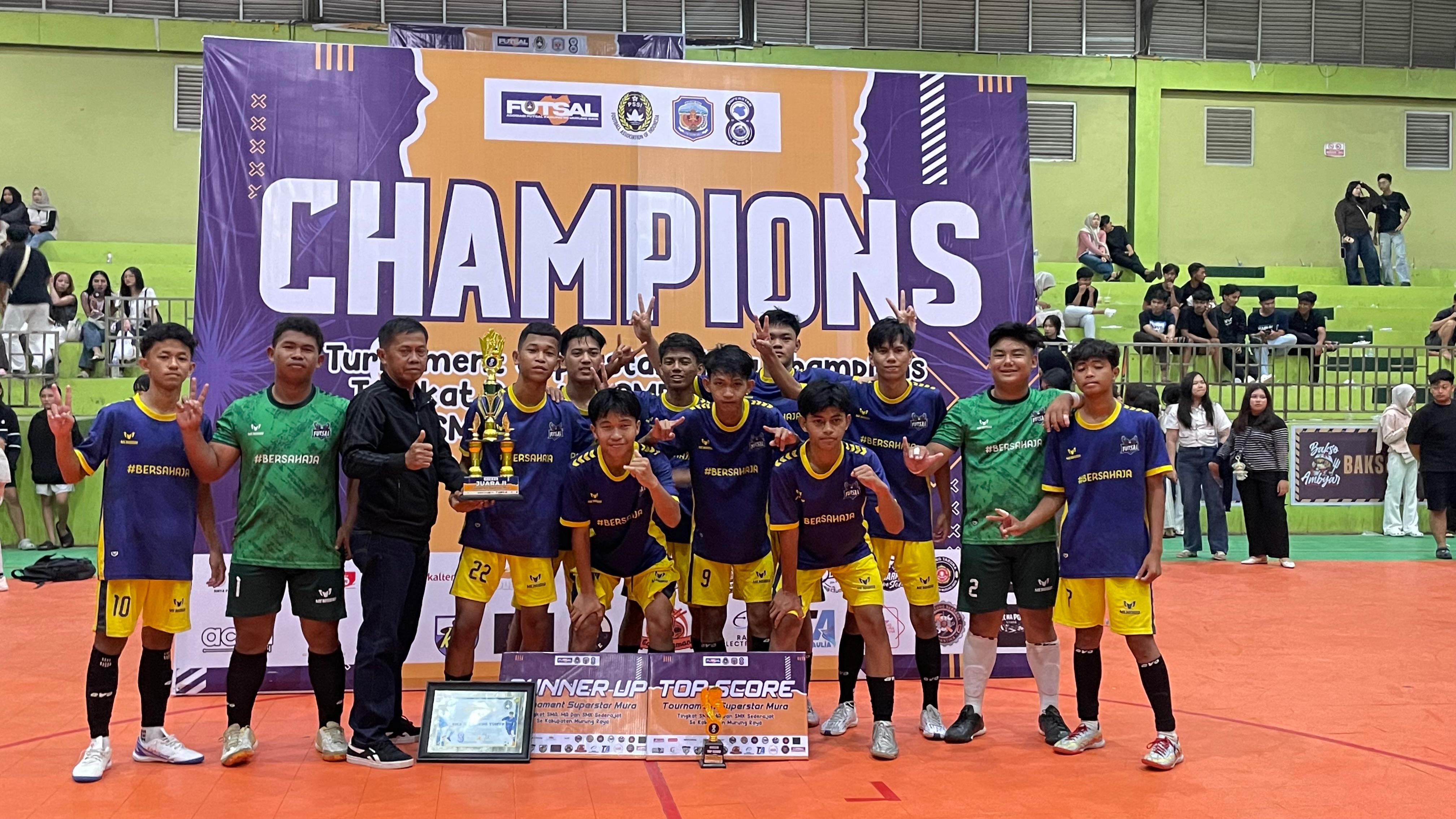 Juara Turnamen Futsal Super Star cup 1 di Pucuk Cahu Sebagai Runner up 